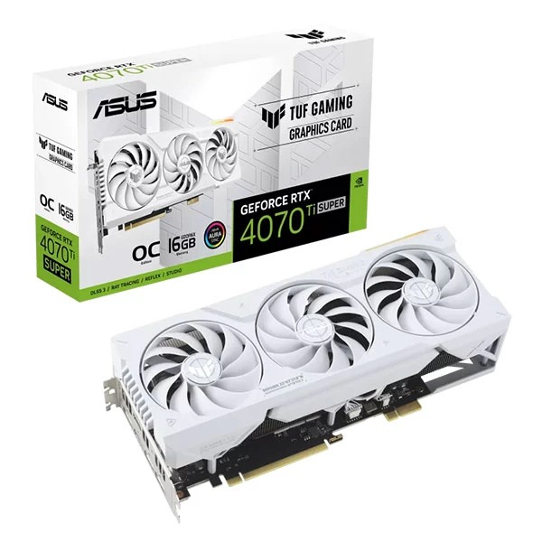 Asus TUF Gaming RTX 4070 Ti Super BTF White OC Edition 16GB Graphics Card Asus TUF Gaming RTX 4070 Ti Super BTF White OC Edition 16GB Graphics Card