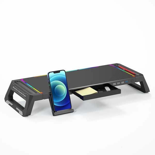 CLAW-Dock-T6-Monitor-Laptop-Stand-with-10-RGB-Modes-1.jpg CLAW Dock T6 Monitor & Laptop Stand with 10 RGB Modes - Image 1