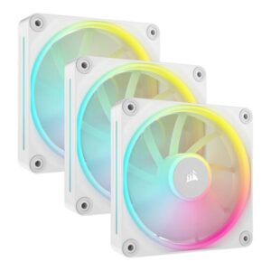 Corsair iCUE LINK LX120 RGB Triple 120mm PWM Fan Starter Kit (White)