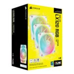 Corsair iCUE LINK LX120 RGB Triple 120mm PWM Fan Starter Kit (White) Corsair iCUE LINK LX120 RGB Triple 120mm PWM Fan Starter Kit (White)