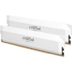 Crucial Pro Overclocking 64GB (32GBx2) DDR5 6000Mhz CL40 UDIMM OC Gaming Memory White (CP2K32G60C40U5W)