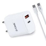 D-Link DPA-F3311 33W Dual Port Type-C & Usb-A Fast Charger (White)