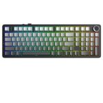 AULA F99 Pro Wireless Mechanical Keyboard,Tri-Mode BT5.0/2.4GHz/USB-C Hot Swappable, Pre-lubed Linear Switches,Gasket Structure,RGB Gaming Keyboard (Side Engraved+Gradient Gray - Nimbus Switch)