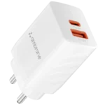 Ambrane Charge 67 67W Dual Port GaN Charger - White