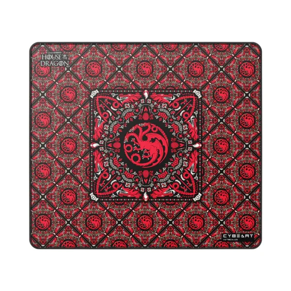 Cybeart | House Targaryen Gaming Mouse Pad (Large - 450x400x4mm) | Waterproof, Never Slip Base, Stitched Edges, Esports Grade