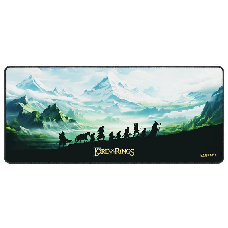 Cybeart | Lord of The Rings Gaming Desk Mat (XXL – 900x400x4mm) | Waterproof, Never Slip Base, Stitched Edges, Esports Grade Cybeart | Lord of The Rings Gaming Desk Mat (XXL – 900x400x4mm) | Waterproof, Never Slip Base, Stitched Edges, Esports Grade