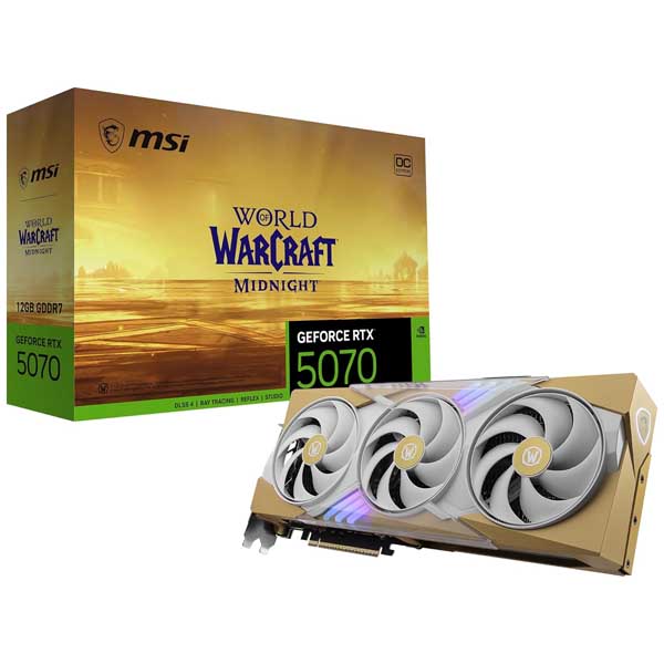MSI Gaming RTX 5070 12G World of Warcraft Midnight Light Edition OC Graphics Card MSI Gaming RTX 5070 12G World of Warcraft Midnight Light Edition OC Graphics Card