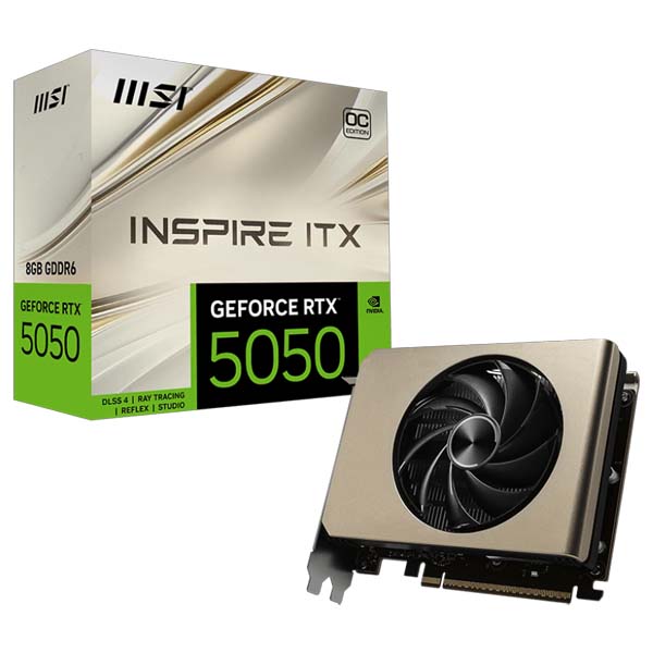 MSI GeForce RTX 5050 8G INSPIRE ITX OC Graphics Card MSI GeForce RTX 5050 8G INSPIRE ITX OC Graphics Card