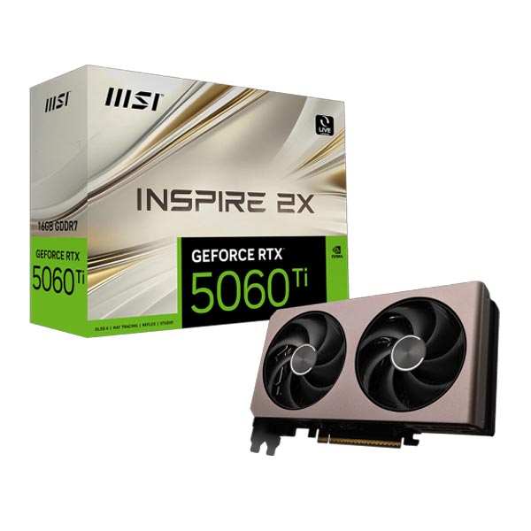 MSI GeForce RTX 5060 Ti 16G INSPIRE 2X Graphics Card MSI GeForce RTX 5060 Ti 16G INSPIRE 2X Graphics Card