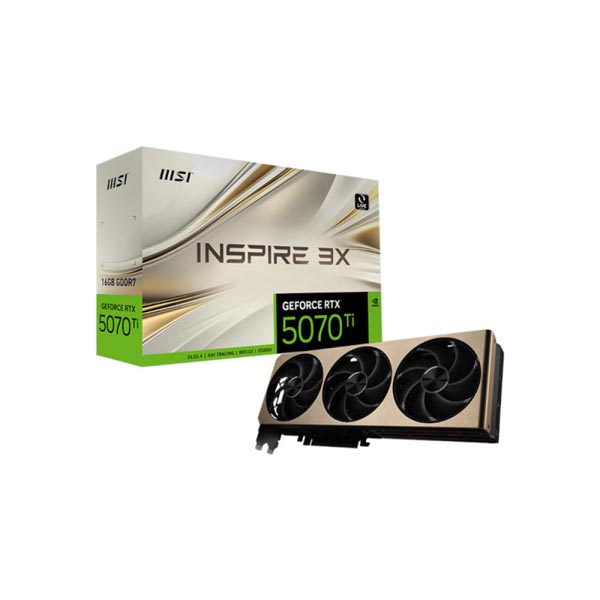 MSI GeForce RTX 5070 Ti Inspire 3X Plus 16GB GDDR7 Graphics Card MSI GeForce RTX 5070 Ti Inspire 3X Plus 16GB GDDR7 Graphics Card