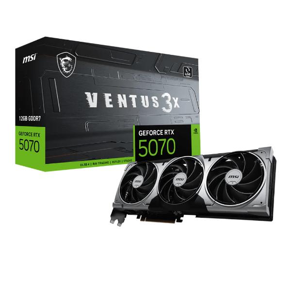 MSI-GeForce-RTX-5070-Ventus-3X-12GB-Nvidia-Graphic-Card.jpg MSI GeForce RTX 5070 Ventus 3X 12GB Nvidia Graphic Card - Image 1