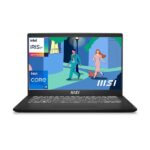 MSI Modern 14, Intel 12th Gen. i7 1255U,36CM Laptop (16GB/512GB NVMe SSD/Windows 11 Home/Iris Xe/Classic Black/1.4Kg), C12MO-1202IN