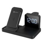 Portronics Bella 15 W 3 in 1 Wireless Charger for iPhone (Black)