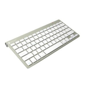 Portronics Bubble Max Wireless Keyboard with Bluetooth & 2.4 GHz Dual Connectivity, Noiseless Keys, Connect Upto 2 Devices, Spill-Resistant Compact Design (White)