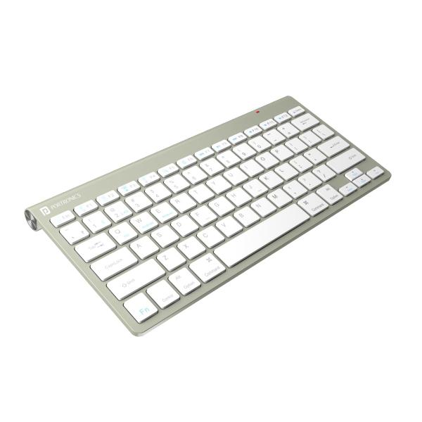 Portronics Bubble Max Wireless Keyboard with Bluetooth & 2.4 GHz Dual Connectivity, Noiseless Keys, Connect Upto 2 Devices, Spill-Resistant Compact Design (White) Portronics Bubble Max Wireless Keyboard with Bluetooth & 2.4 GHz Dual Connectivity, Noiseless Keys, Connect Upto 2 Devices, Spill-Resistant Compact Design (White)