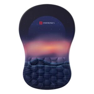 Portronics Comfipad Wrist Rest Mouse Pad (Blue)