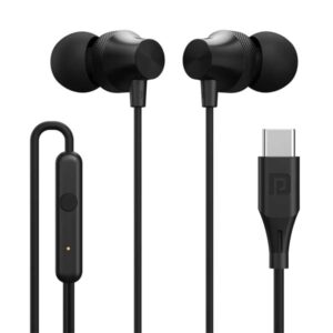 Portronics Conch Beat C in Ear Wired Earphones with Mic (Black)