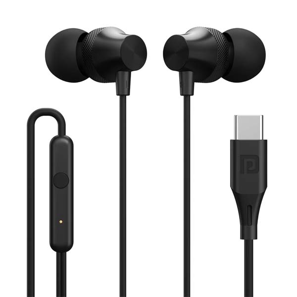 Portronics Conch Beat C in Ear Wired Earphones with Mic (Black) Portronics Conch Beat C in Ear Wired Earphones with Mic (Black)