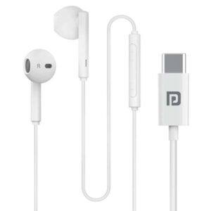 Portronics Conch Theta C in Ear Type C Wired Earphones (White)