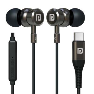 Portronics Conch Tune C in Ear Type C Wired Earphones (Grey)