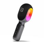 Portronics Dash 2 Wireless Bluetooth Karaoke Mic with 10W Speaker,Upto 10 Hour Playtime, Dynamic RGB Lights, Music Recording, Duet Singing, Mini Karaoke Machine for Car Travel, Fast Charging