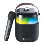 Portronics Dash 4 50W Wireless Bluetooth Party Speaker with Karaoke Mic, Upto 6 Hours Playtime, HD Sound, Bass Boost Technology, EQ Modes, 360° RGB Lights, BT 5.3v, AUX in, Type C Charging (Black)