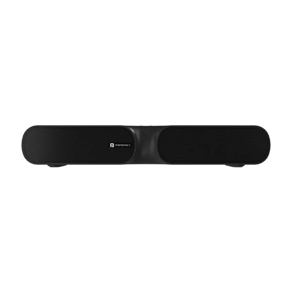 Portronics-Decibel-20-1.jpg Portronics Decibel 20 16W Wireless Bluetooth Soundbar, 3.5mm Aux Slot, HQ Stereo Sound, Long Playtime (Black) - Image 1