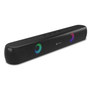 Portronics Decibel 21 10W Wireless Bluetooth Soundbar with LED Lights, TWS Function, Built-in Mic, Built-in FM Radio, USB Port, 3.5mm Aux Slot, Micro SD Slot (Black)