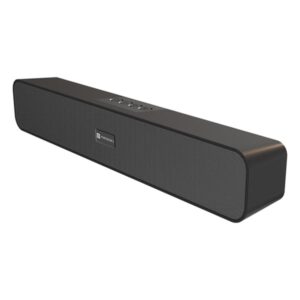 Portronics Decibel 24 10W Bluetooth Soundbar Speaker with in Built Mic, HD Sound, Bluetooth 5.3v/USB/TF Card/Aux in, Soundbar for Phone/Laptop/Tablets, Type C Fast Charging (Black)