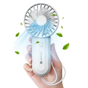Portronics DualBreeze Handheld Mini Portable Fan (White)