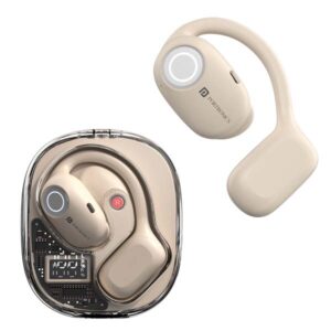 Portronics Harmonics Twins 30 Over Ear OWS Smart Wireless Earbuds (Beige)