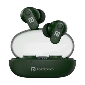 Portronics Harmonics Twins S16 in Ear Wireless TWS Earbuds (Military Green)