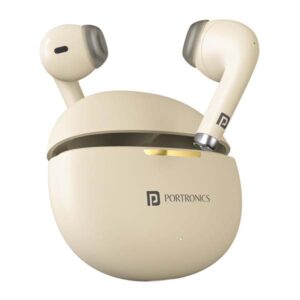 Portronics Harmonics Twins S19 Truly Wireless in Ear Earbuds (Biege)