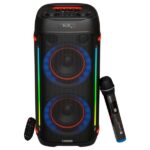 Portronics Iron Beats IV 250W Wireless Bluetooth Party Speaker with Wireless Karaoke Mic (Black)