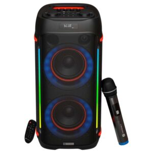 Portronics Iron Beats IV 250W Wireless Bluetooth Party Speaker with Wireless Karaoke Mic (Black)