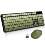 Portronics Key11 Combo Rechargeable Wireless Keyboard and Mouse Set, Bluetooth 5.3&2.4GHz Wireless,Type-C Fast Charging,Gradient Keys, Noiseless Typing, High Precision Mouse, for PC&Laptop(Green)