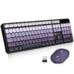 Portronics Key11 Combo Rechargeable Wireless Keyboard and Mouse Set, Bluetooth 5.3&2.4GHz Wireless,Type-C Fast Charging,Gradient Keys, Noiseless Typing, High Precision Mouse, for PC&Laptop(Purple)