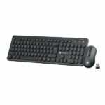 Portronics Key6 Combo Wireless Keyboard and Mouse Set with 2.4 GHz USB Receiver, Noiseless Typing, Adjustable DPI Upto 1600, Spill Resistant & Anti-Fade Keys for PC, Laptop, MacBook (Black)