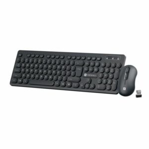 Portronics Key6 Combo Wireless Keyboard and Mouse Set with 2.4 GHz USB Receiver, Noiseless Typing, Adjustable DPI Upto 1600, Spill Resistant & Anti-Fade Keys for PC, Laptop, MacBook (Black)