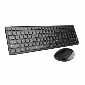 Portronics Key7 Combo Wireless Keyboard & Mouse Set with 2.4 GHz USB Receiver, 10m Working Range, 12 Shortcut Keys, Adjustable DPI, 10 Million Key Life & Click Life for PC, Laptop, Mac – Black