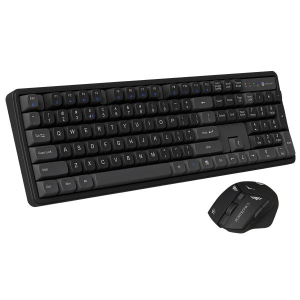 Portronics Key9 Combo Wireless Keyboard and Mouse Set with Ergonomic Mouse, Multimedia Function Hotkeys, USB Receiver, Adjustable DPI, Long Key Life & Click Life for PC & Laptop(Black) Portronics Key9 Combo Wireless Keyboard and Mouse Set with Ergonomic Mouse, Multimedia Function Hotkeys, USB Receiver, Adjustable DPI, Long Key Life & Click Life for PC & Laptop(Black)