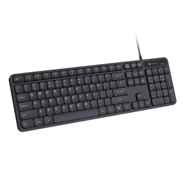 Portronics Ki-Pad 3 USB Wired Keyboard with Large Keycaps, Noise-Free Typing, Fn Multimedia Hotkeys, Full-Size Layout with Num Pad, Ergonomic Design, 1.5m USB Cable, for Laptop, PC, Mac (Black) Portronics Ki-Pad 3 USB Wired Keyboard with Large Keycaps, Noise-Free Typing, Fn Multimedia Hotkeys, Full-Size Layout with Num Pad, Ergonomic Design, 1.5m USB Cable, for Laptop, PC, Mac (Black)