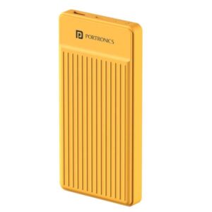 Portronics Luxcell B12 10,000mAh Ultra Slim Power Bank (Yellow)