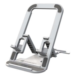 Portronics Modesk 100 Foldable Desktop Tablet & Mobile Holder (Silver)