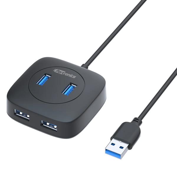 Portronics Mport 4A POR-1159 4-Port USB Hub High Speed (Black) Portronics Mport 4A POR-1159 4-Port USB Hub High Speed (Black)