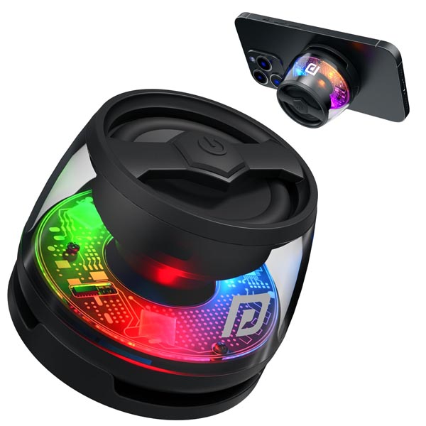 Portronics Nadya 6W Magnetic Bluetooth Speaker with MagSafe Mobile Stand (Black) Portronics Nadya 6W Magnetic Bluetooth Speaker with MagSafe Mobile Stand (Black)