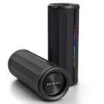 Portronics Nova 40W Portable Bluetooth Speaker with Dual Passive Radiator, Upto 5 Hours Playtime, RGB LED Lights, Bluetooth 5.3V, TWS Mode, Handsfree Calling, USB/AUX in Port, Type C Charging (Black)