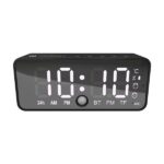 Portronics Pixel 4 Digital Smart Alarm Clock with 5W Speaker, In-Built Mic, 2 Alarm Setting, Motion Sensor, BT5.3V, Indoor Temperature Sensor, 12/24hr Mode, In-Built FM, Micro SD Card, Type C Charging