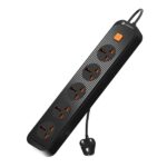 Portronics Power Plate 13 Extension Board with 5 Universal Sockets (Black)