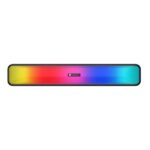 Portronics Radian 16W Bluetooth Stereo Soundbar with Multicolour LED Lights, in-Built FM Radio, Built in Mic, Aux in 3.5mm, Micro SD Slot (Black)